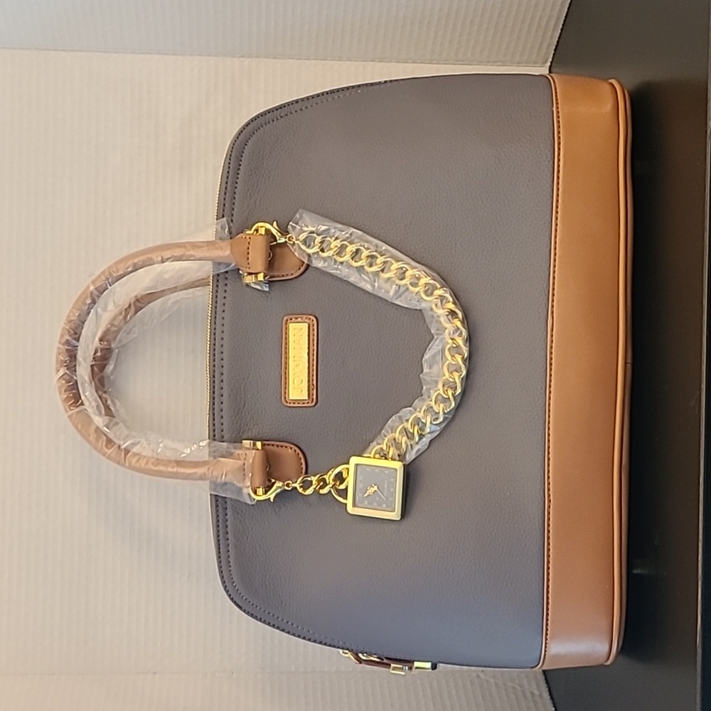 Joy & Iman genuine leather satchel purse